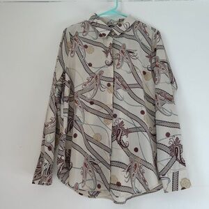 H&M Size 12 Paisley Button Down Shirt
